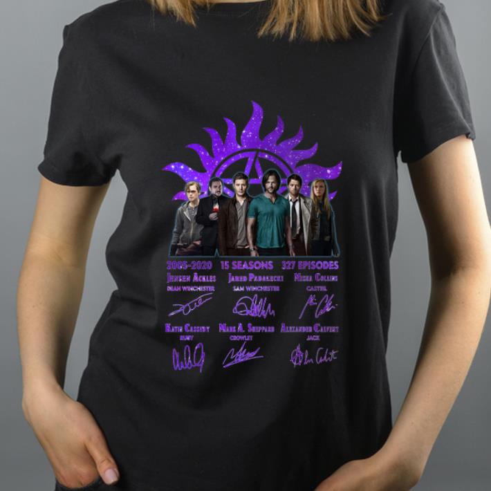 Original 15 Years Of Supernatural 15 Seasons 327 Episodes Signature shirt