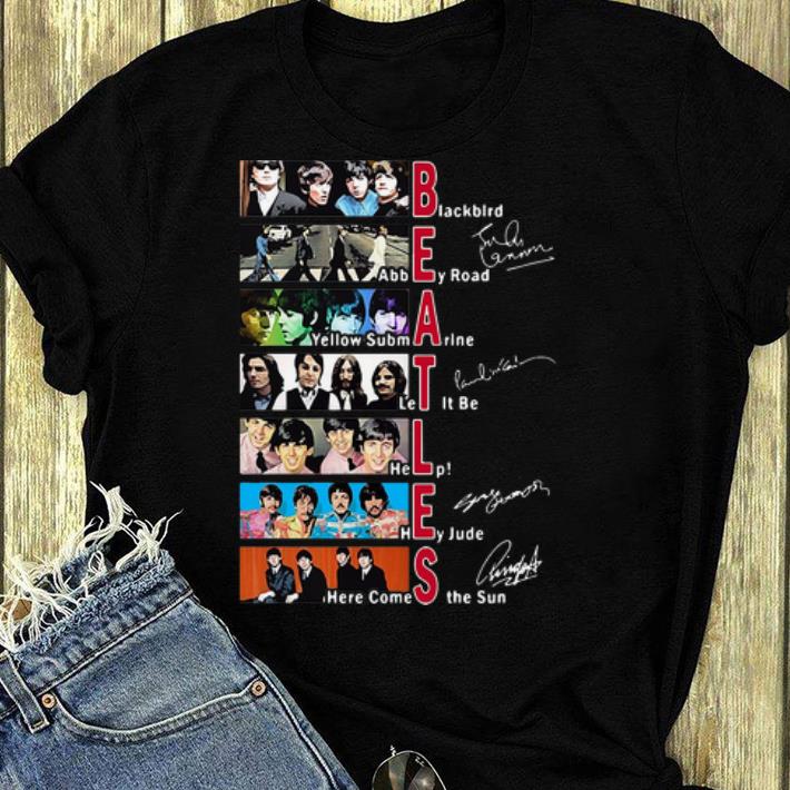 Original Beatles Blackbird Abbey Road Yellow Submarine Let It Be Signatures shirt