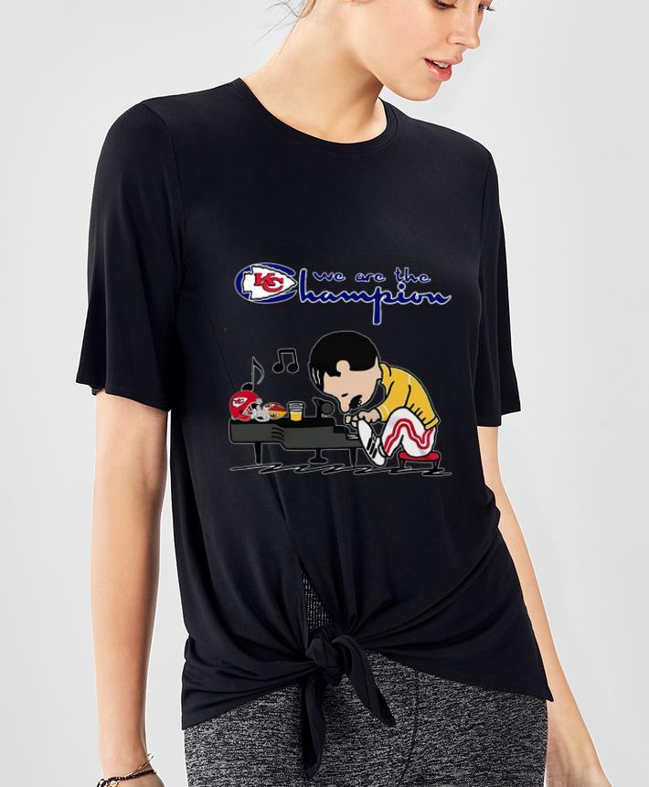 Original Freddie Mercury Peanuts Style Kansas City Chiefs We Are The Champion shirt