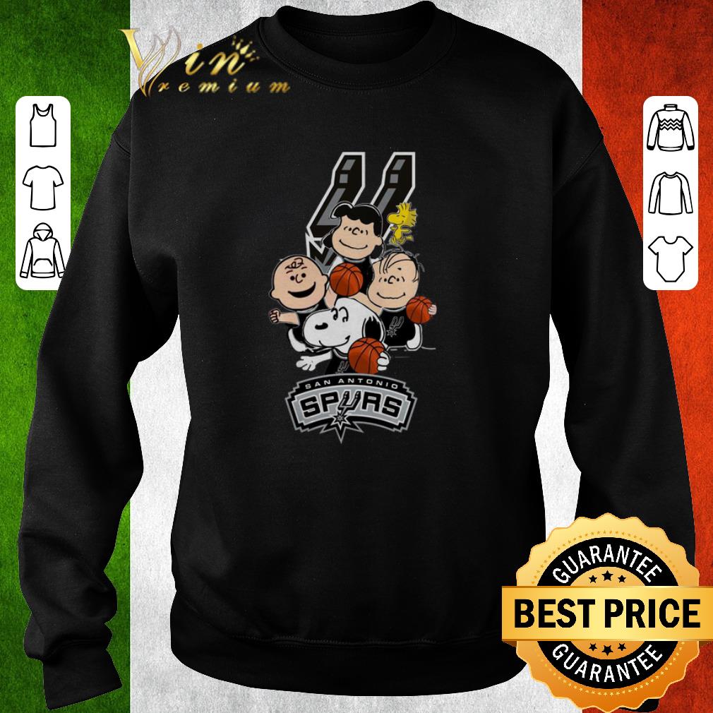 Original Peanut characters mashup San Antonio Spurs shirt