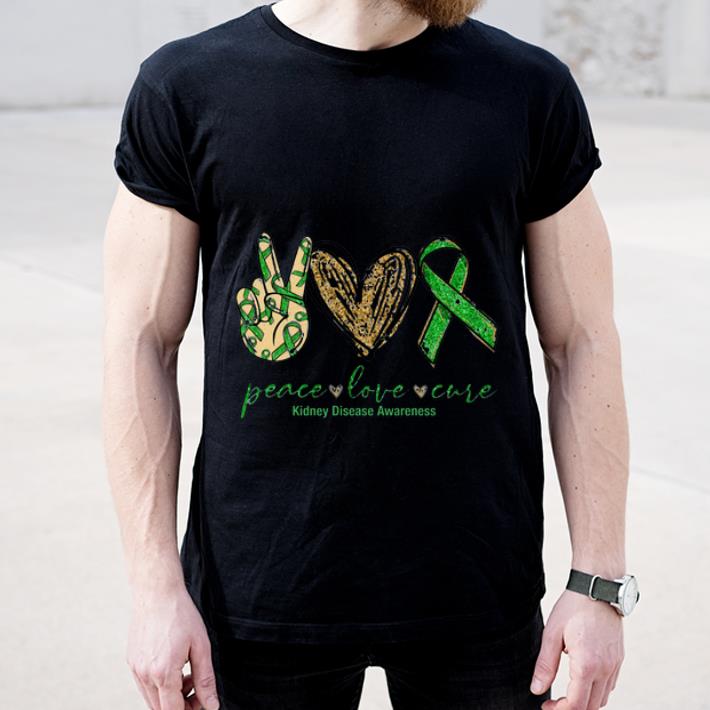 Premium Peace Love Cure Kidney Disease Awareness shirt