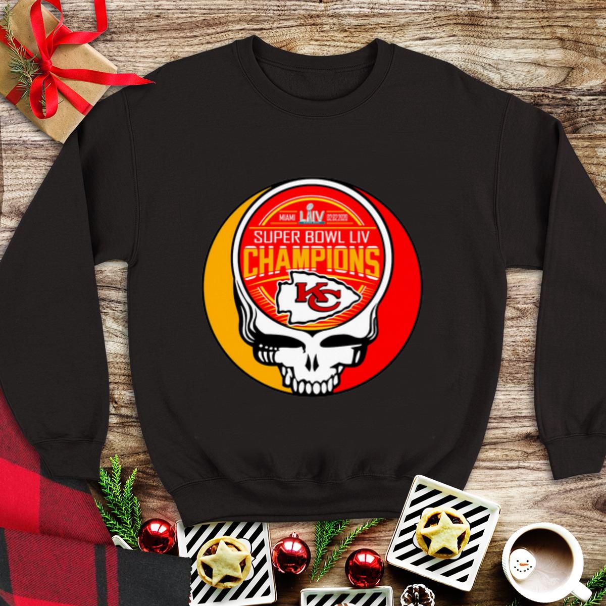 Premium Skull Kansas City Chiefs Super Bowl LIV Champions shirt