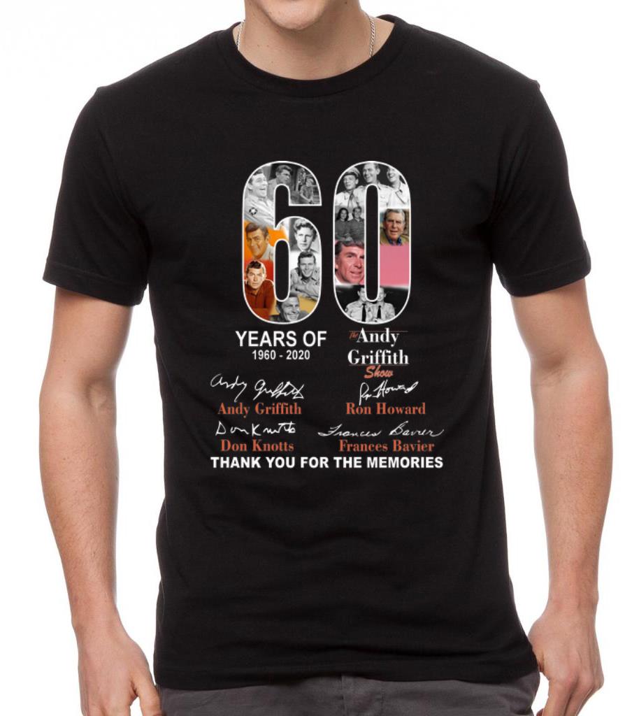Premium The Andy Griffith Show 60 Years 1960-2020 Signatures shirt 1 Premium The Andy Griffith Show 60 Years 1960-2020 Signatures shirt 2