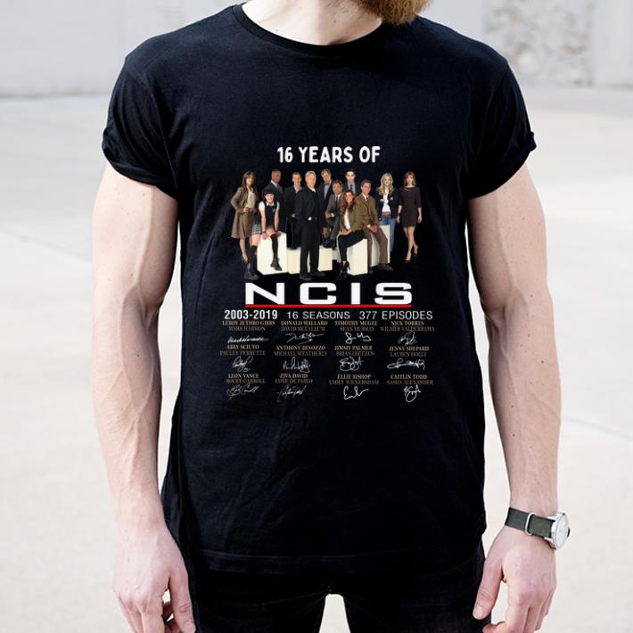 Pretty 16 years of NCIS 2003-2019 16 seasons signatures shirt