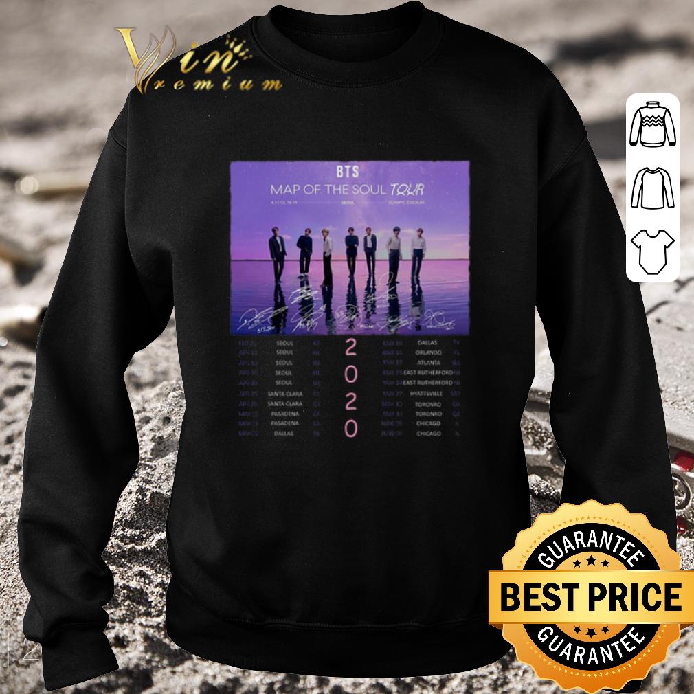 Pretty BTS Map Of The Soul Tour 2020 signatures shirt 5 Pretty BTS Map Of The Soul Tour 2020 signatures shirt