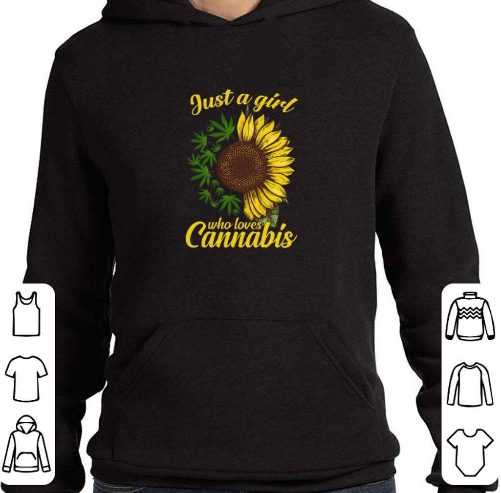 Top Just a girl who loves cannabis weed St. Patrick's day shirt