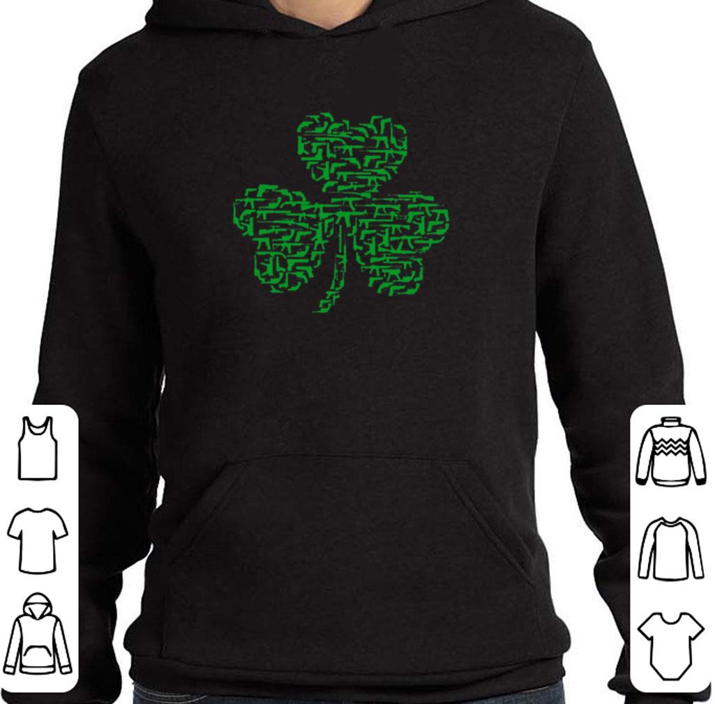 Top Shamrock Clover Green Pieces Gun St patrick day shirt
