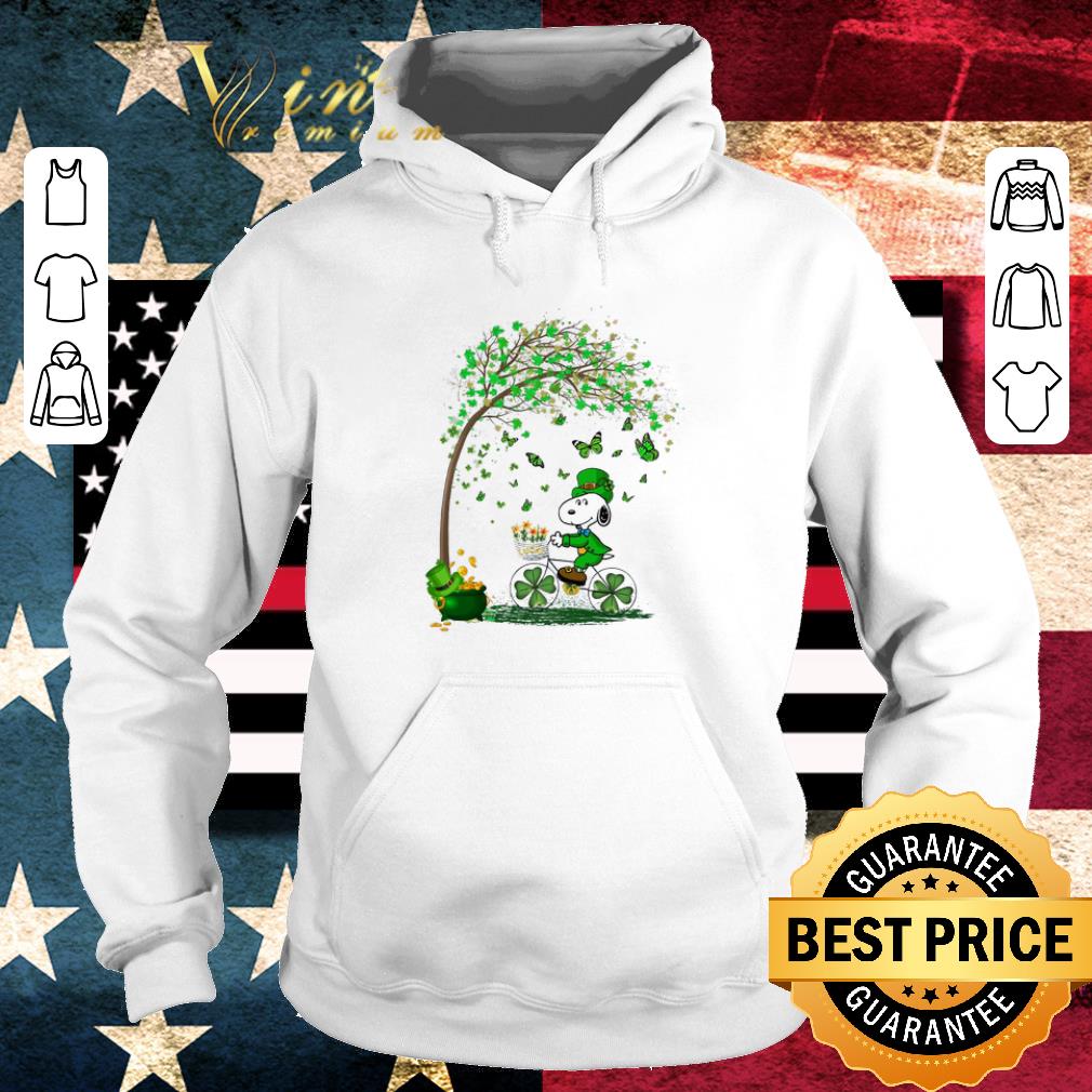 Top Snoopy riding bike lucky St. Patrick's day copy shirt