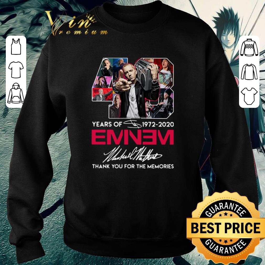 48 years of 1972 2020 Eminem signature thank you for the memories shirt