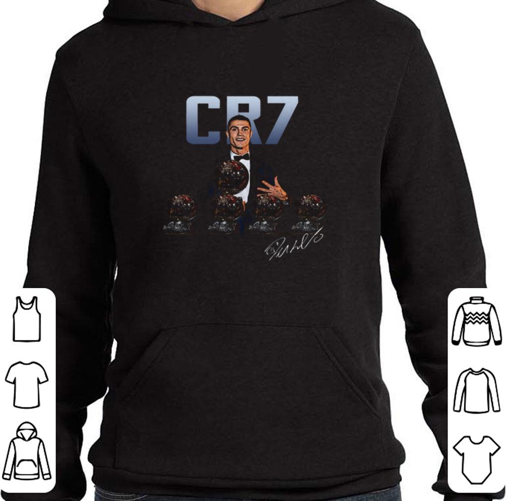 Awesome Cristiano Ronaldo five Golden ball signature shirt