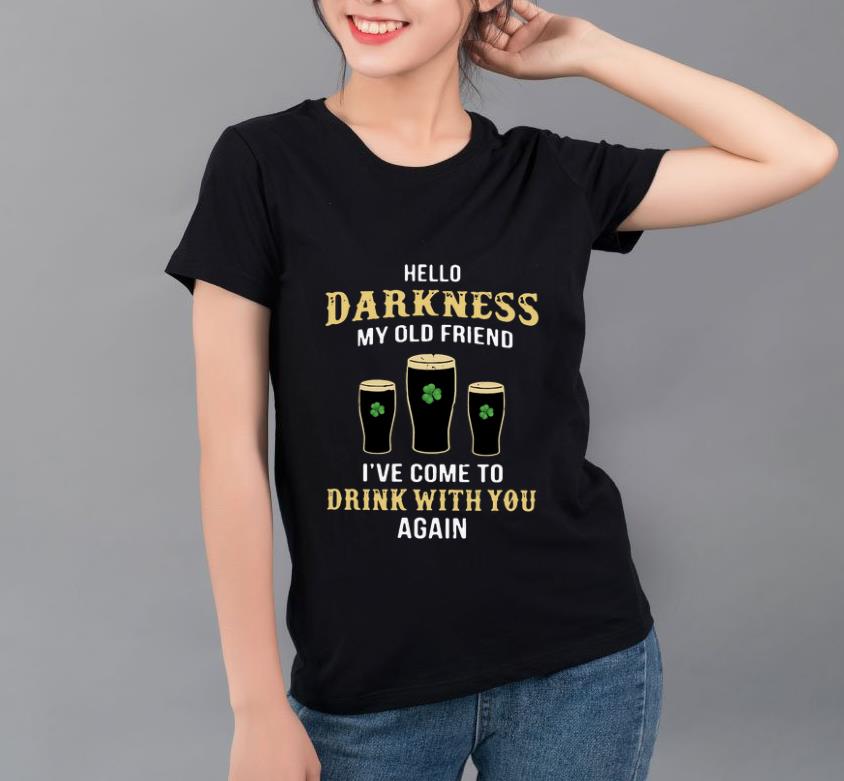 Awesome Hello Darkness My Old Friend Shamrock Beer St. Patrick’s Day shirt