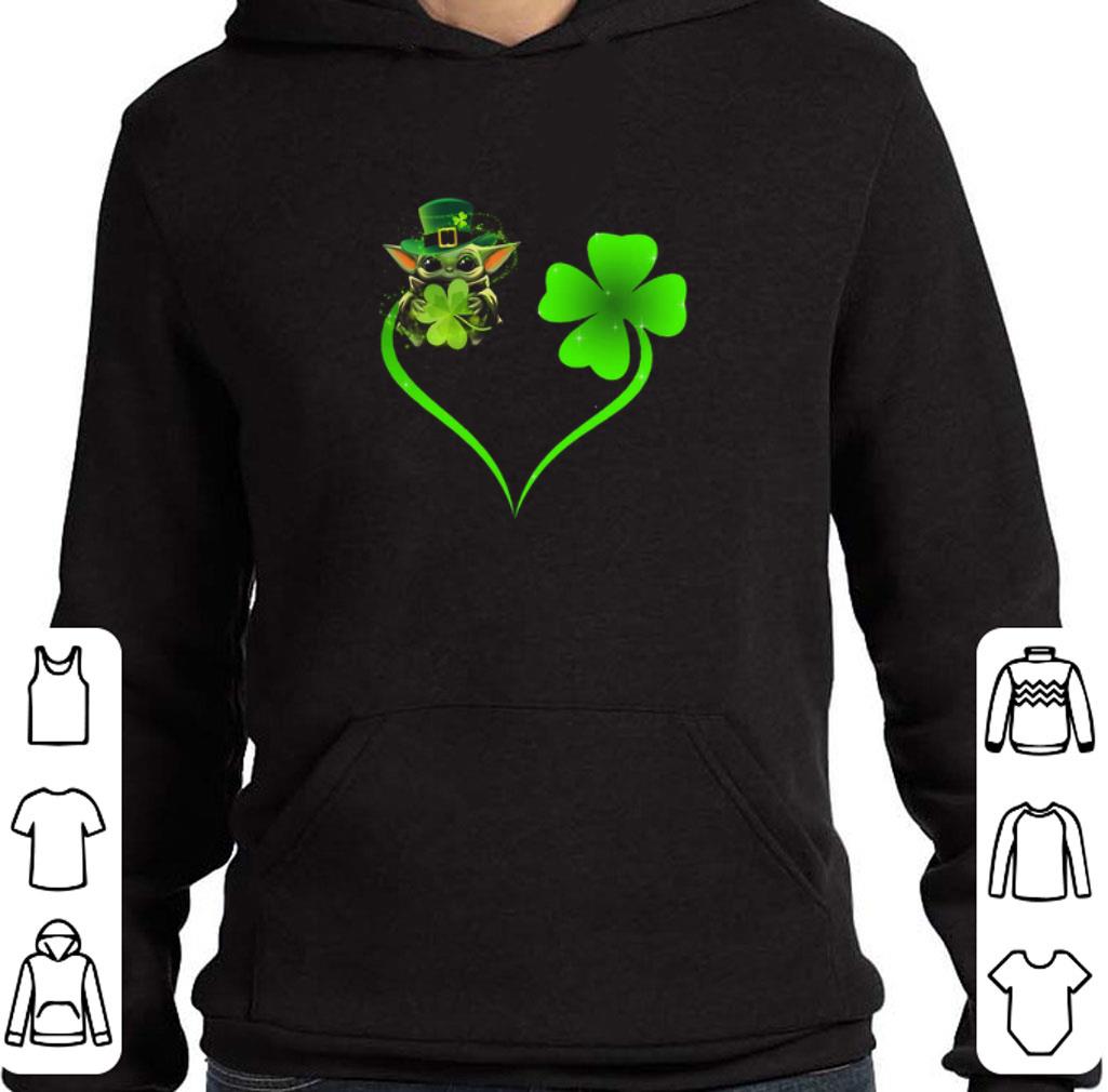 Awesome Love Baby Yoda shamrock St. Patrick's day heart shirt