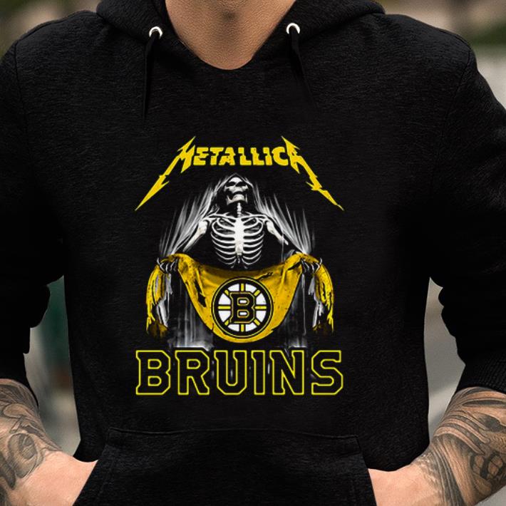 Awesome Skeleton Metallica Boston Bruins shirt 1 Awesome Skeleton Metallica Boston Bruins shirt 2