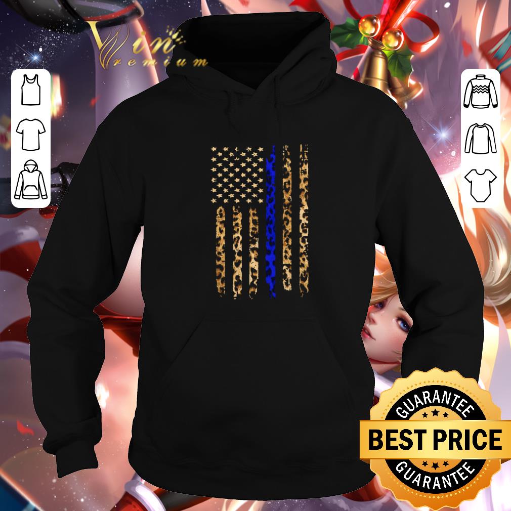 Awesome Thin Blue Line mashup Leopard shirt
