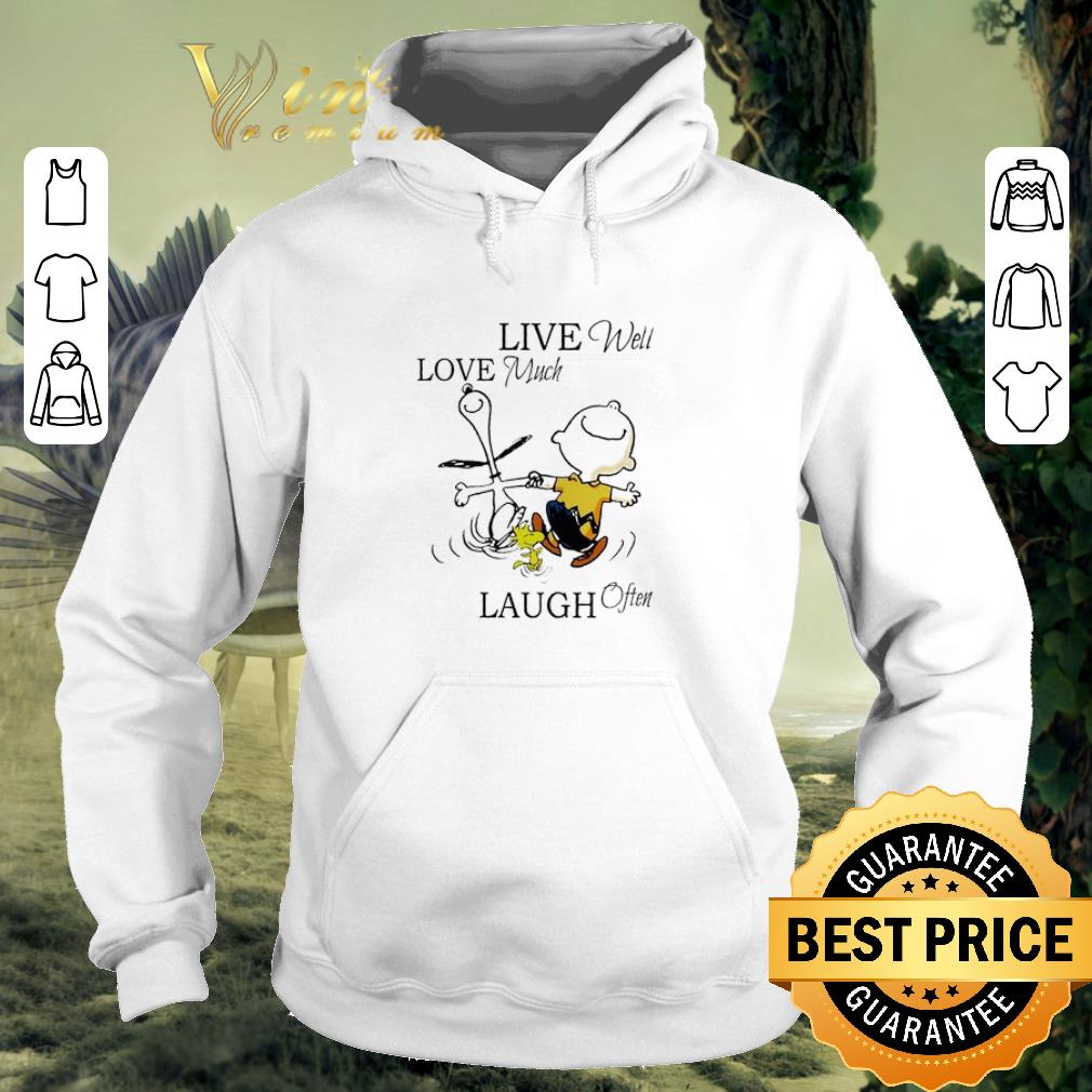 Funny Snoopy and Charlie Brown live well love much laugh often shirt