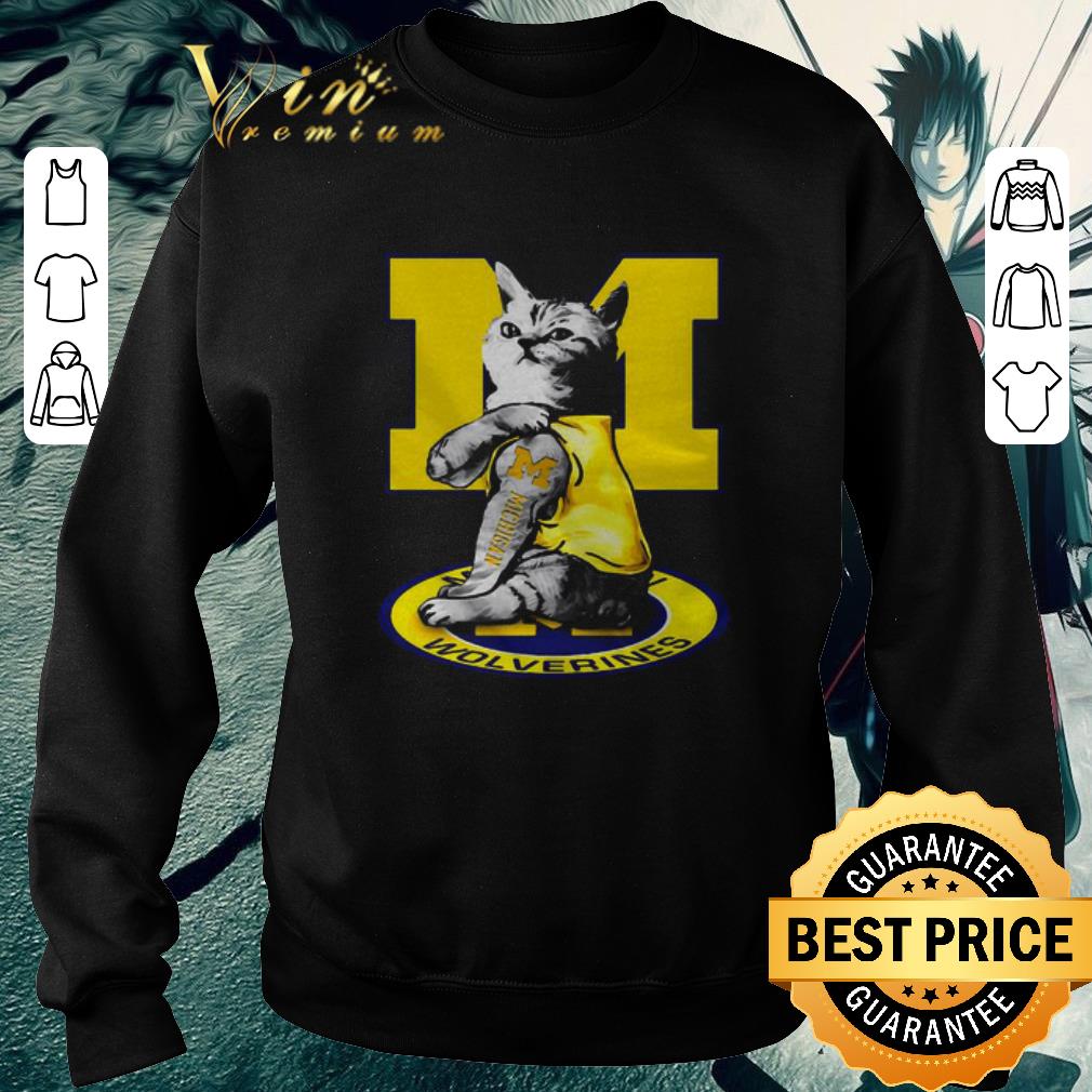Funny Strong Cat tattoo Michigan Wolverines.png 5 Funny Strong Cat tattoo Michigan Wolverines.png
