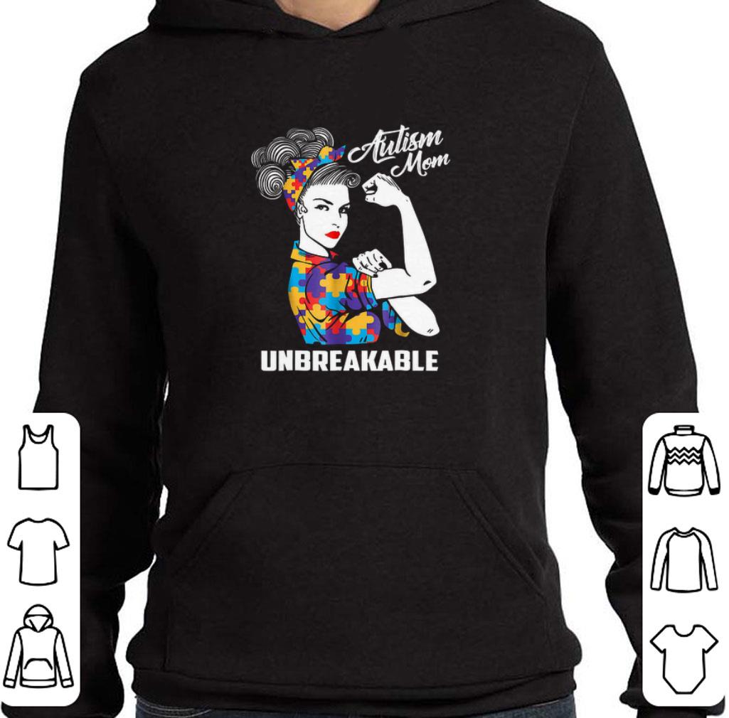 Funny Strong girl Autism mom unbreakable shirt