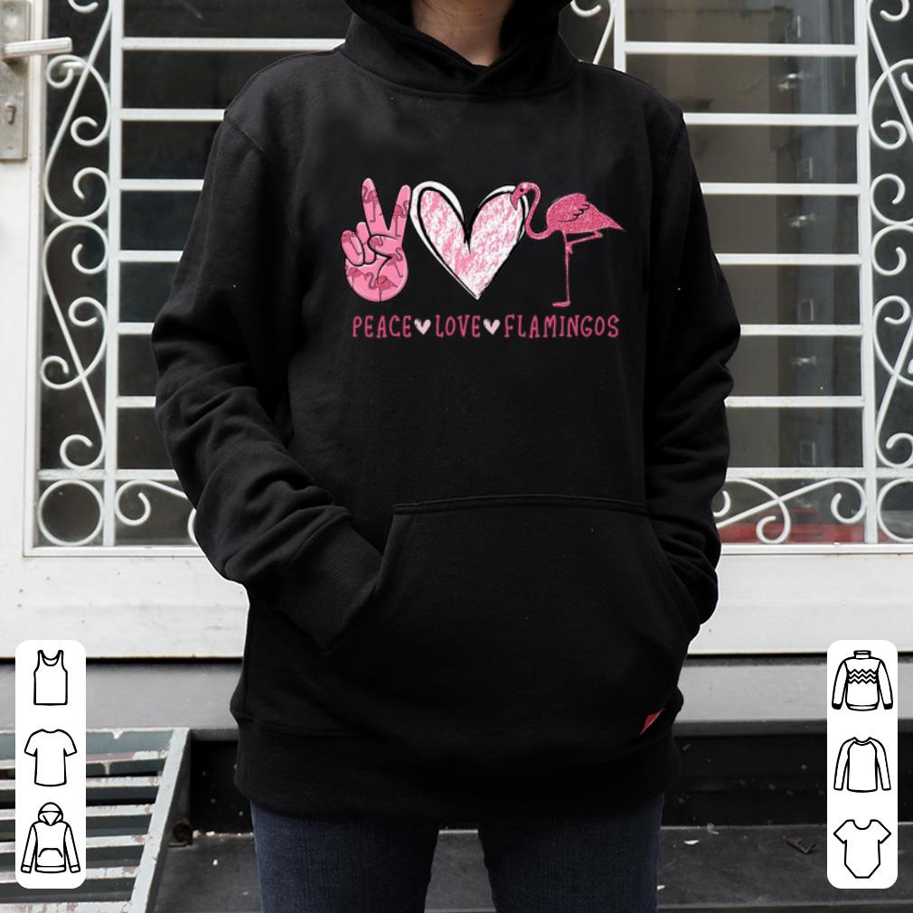 Great Peace Love Pink Diamonds Flamingos shirt