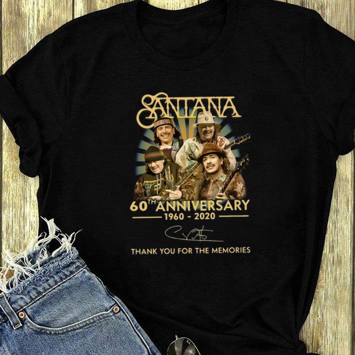 Great Santana 60th Anniversary 1960 2020 Thank You For The Memories Sigantures shirt