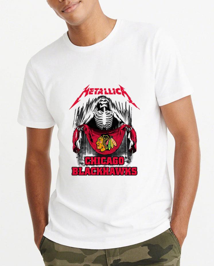 Great Skeleton Metallic Chicago Blackhawks shirt