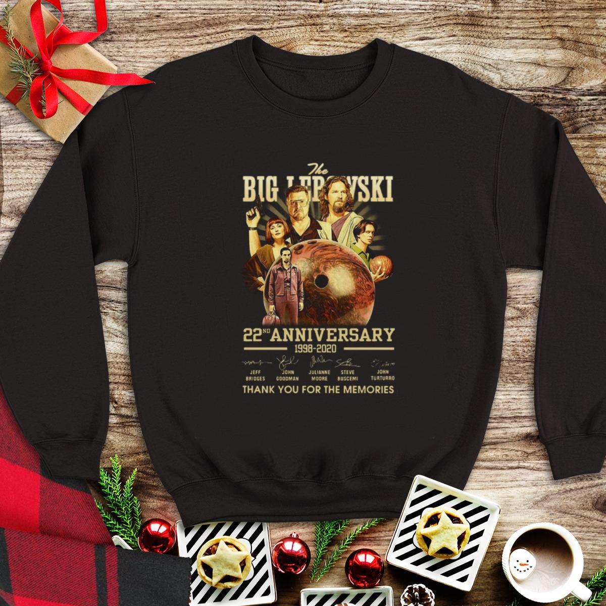 Hot The Big Lebowski 22nd anniversary 1988 2020 thank you for the memories signatures shirt