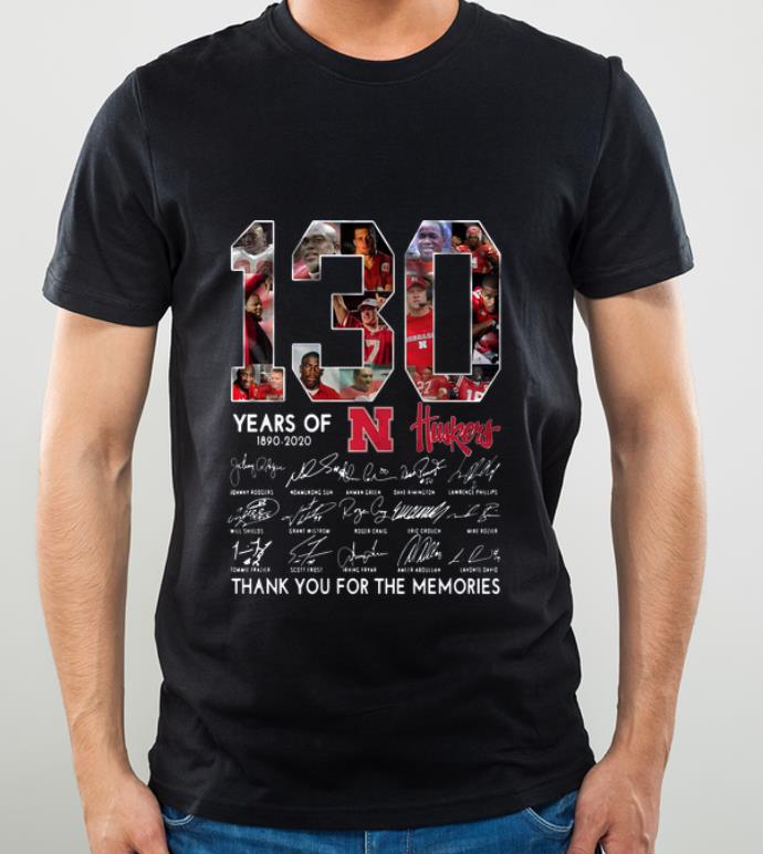 Nice 130 Years Of Nebraska Cornhuskers Thank You For The Memories Signatures shirt