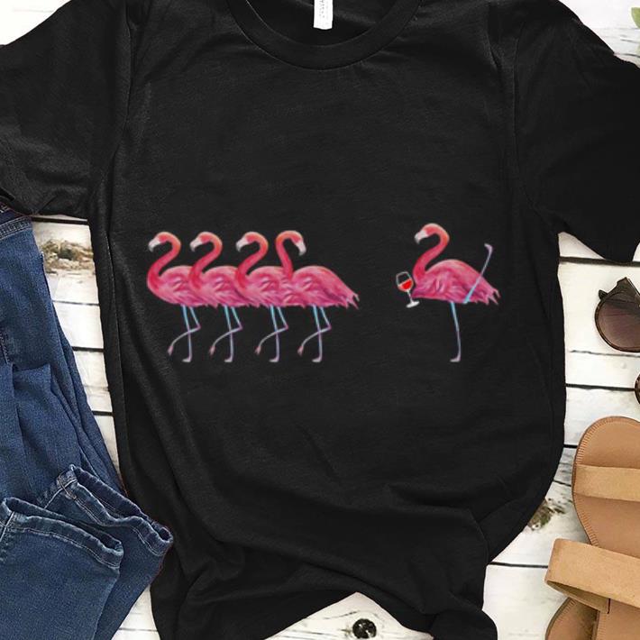 Nice Flamingos and wine flamingo.png shirt