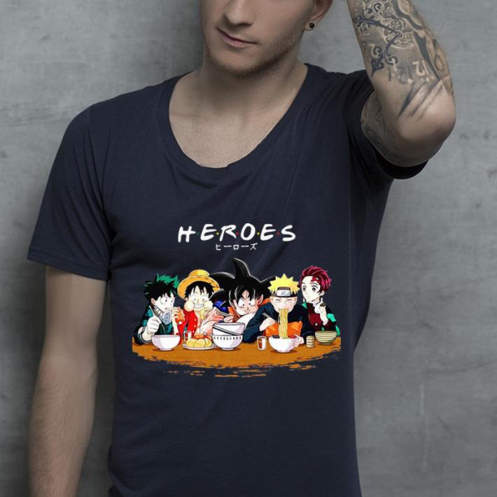 Nice Heroes Anime Characters Eating Ramen shirt