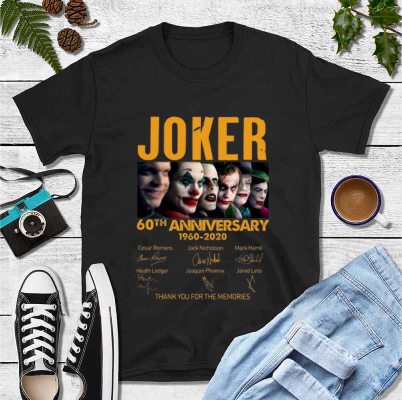 Nice Joker 60th Anniversary Thank You For The Memories Signatures shirt
