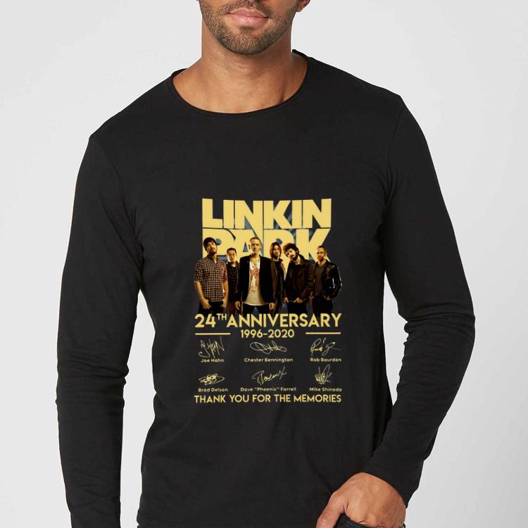 Nice Linkin Park 24th Anniversary 1996-2020 Thank You For The Memories Signatures shirt