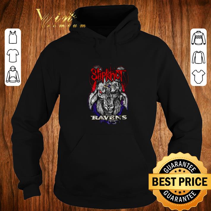 Nice Satan Goat mashup Slipknot and Baltimore Ravens shirt
