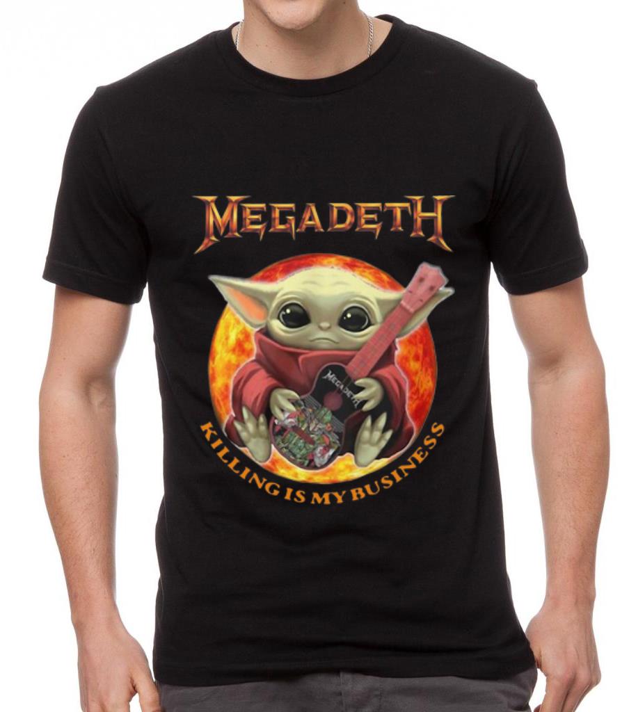 Nice Star Wars Baby Yoda Hug Guitar Megadeth Killing Is My Business shirt 1 Nice Star Wars Baby Yoda Hug Guitar Megadeth Killing Is My Business shirt 2