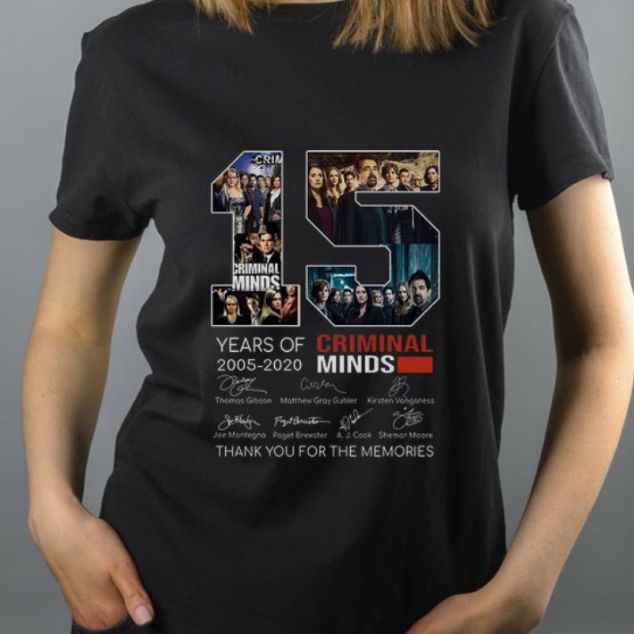 Official 15 Years Of Criminal Minds Signature And Thank You For The Memories shirt