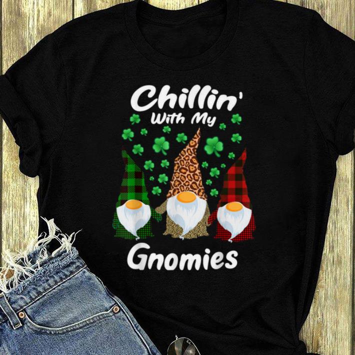 Official Chillin With My Gnomies Buffalo Plaid Saint Patrick Day Gift shirt