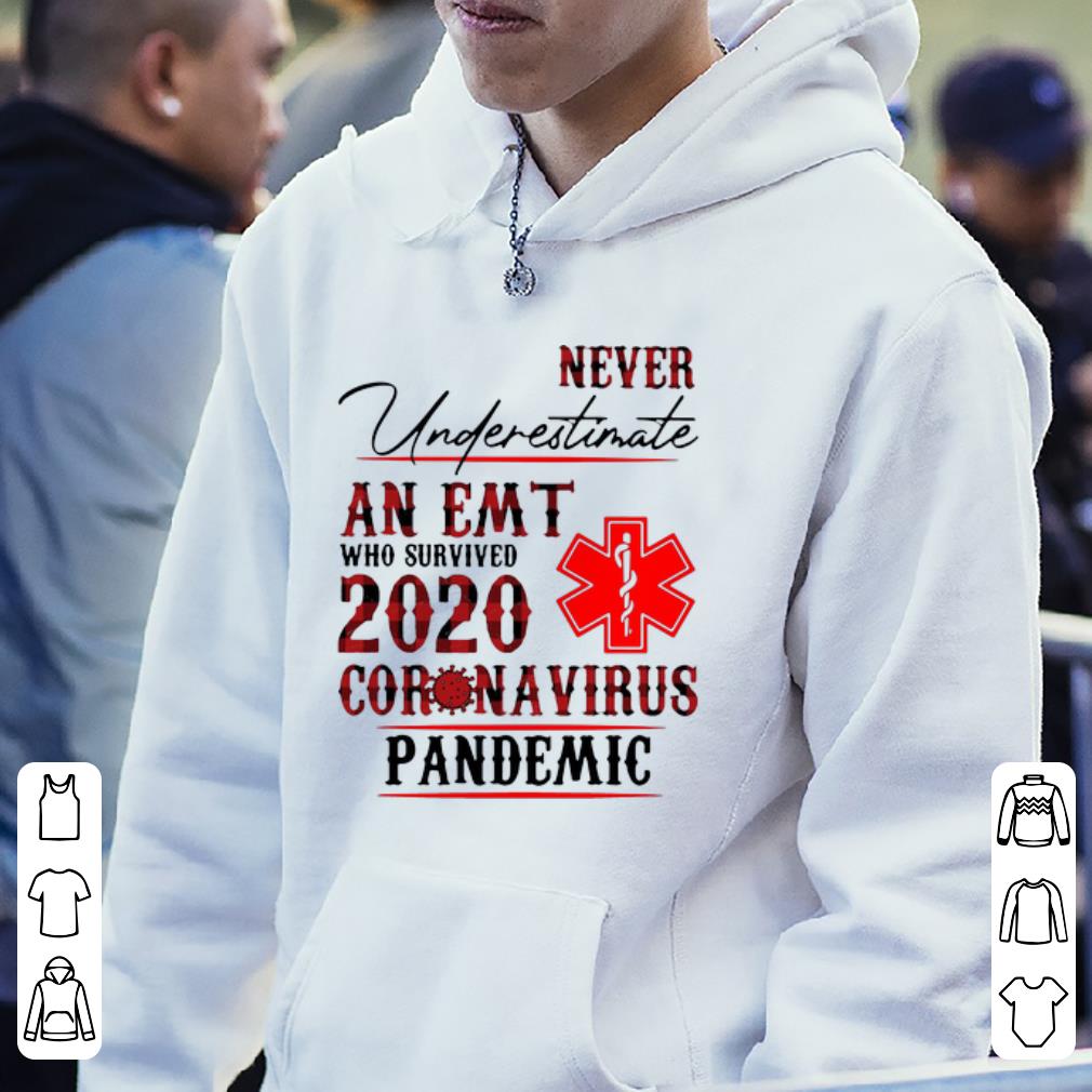 Official Never Underestimate An EMT Who Survived 2020 Coronavirus Pandemic shirt