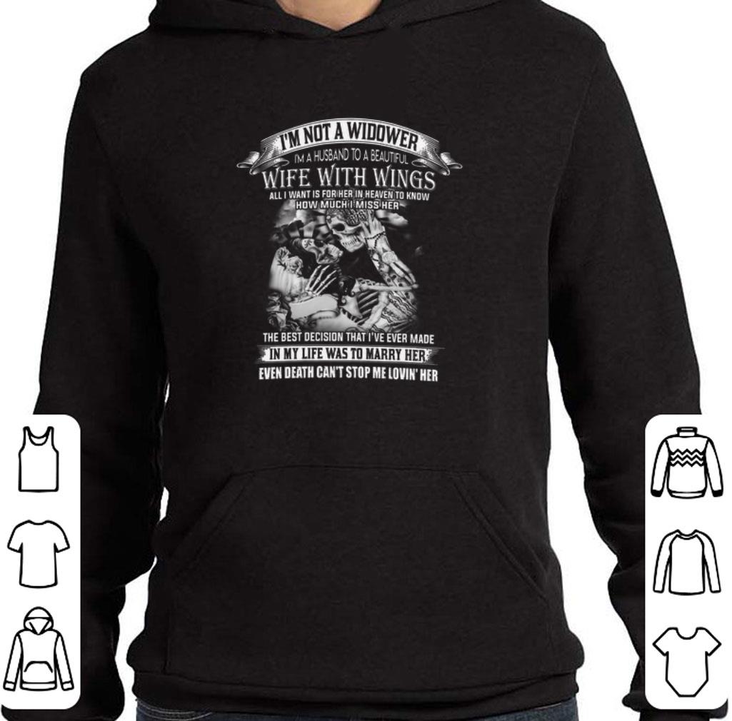 Official Skeletons i'm not a widower i'm a husband to a beautiful wife with wings shirt 5 Official Skeletons i'm not a widower i'm a husband to a beautiful wife with wings shirt