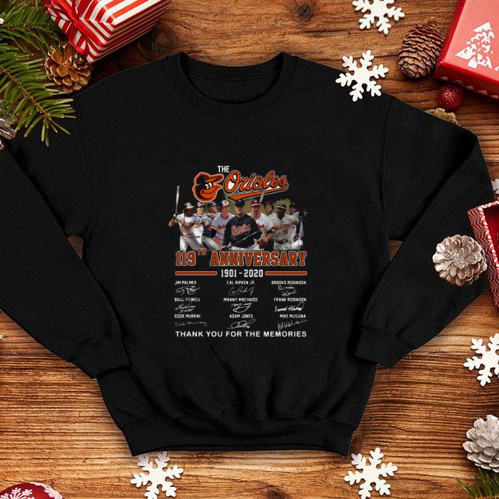 Official The Baltimore Orioles 119th Anniversary 1901 2020 Signatures shirt