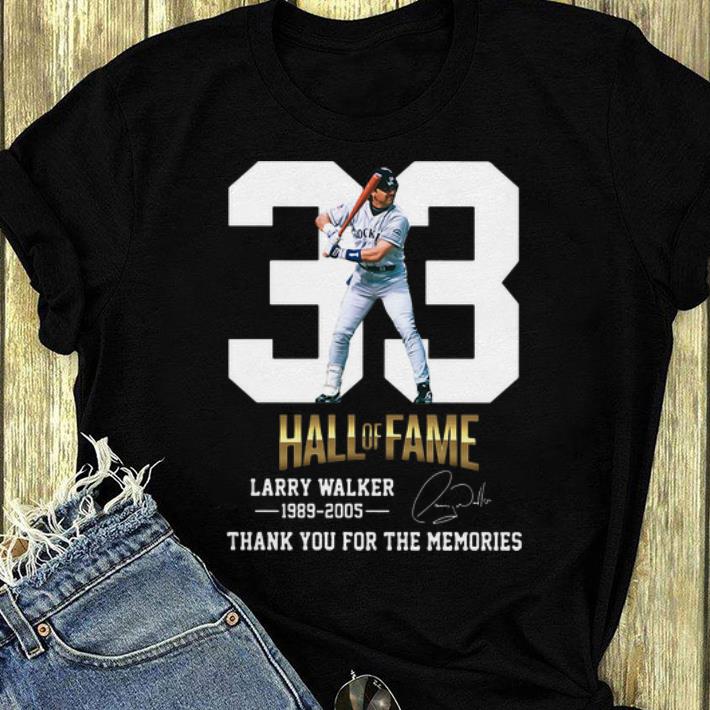 Original 33 Hall Of Fame Larry Walker 1989-2005 Signature shirt