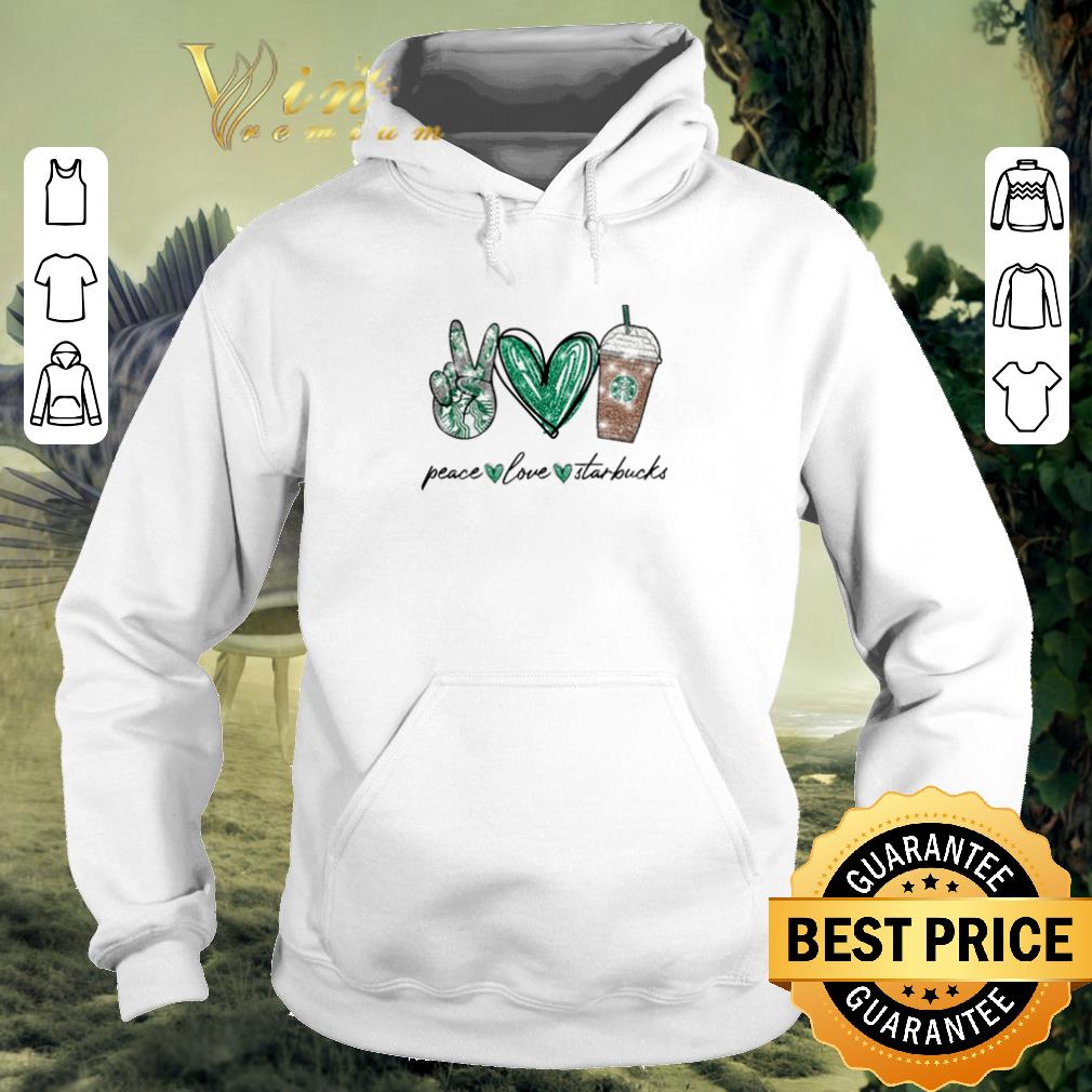 Original Glitter Peace Love Starbucks coffee shirt