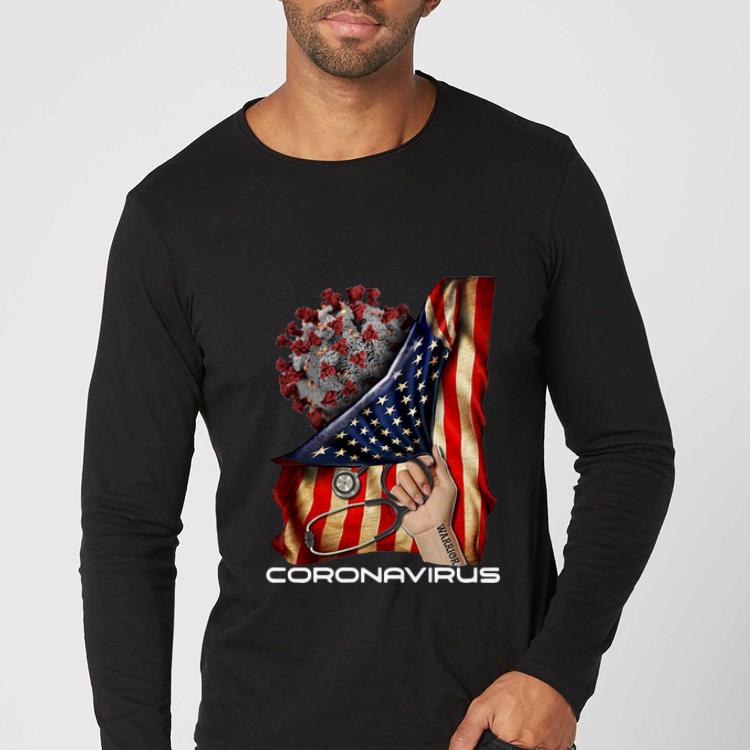 Premium American Flag Nurse Warrior Coronavirus shirt