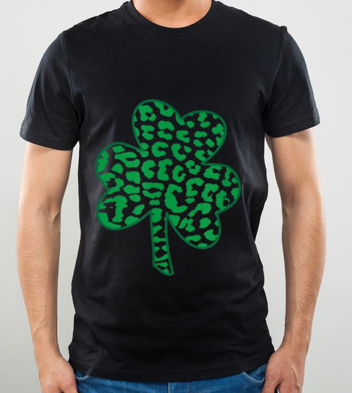 Premium Cheetah Animal Print Shamrock St Patricks Day shirt