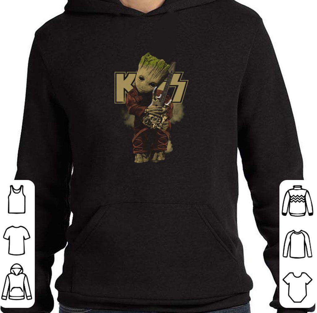 Pretty Baby Groot Hug Kiss Guitar Marvel shirt