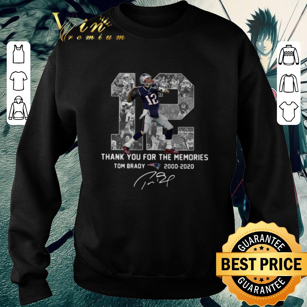 Top 12 Tom Brady 2000 2020 Thank You For The Memories shirt