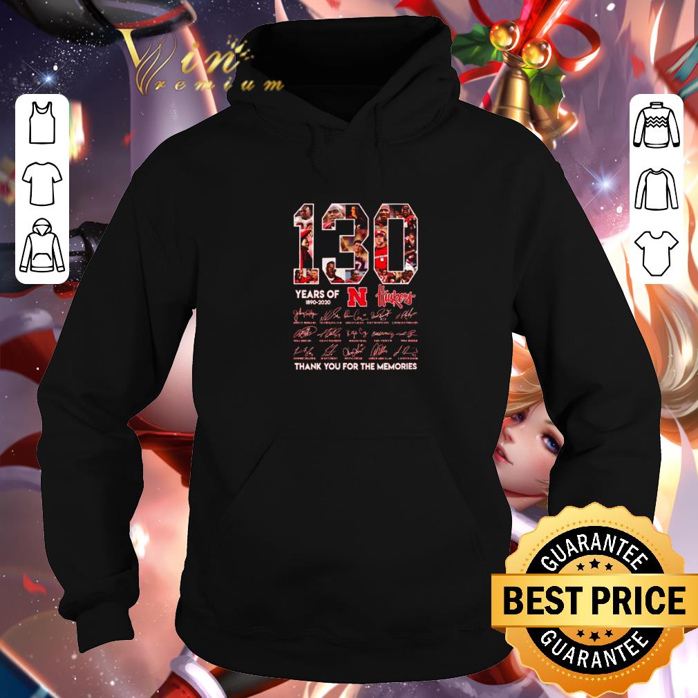 Top 130 years of Nebraska Cornhuskers 1890-2020 signatures shirt