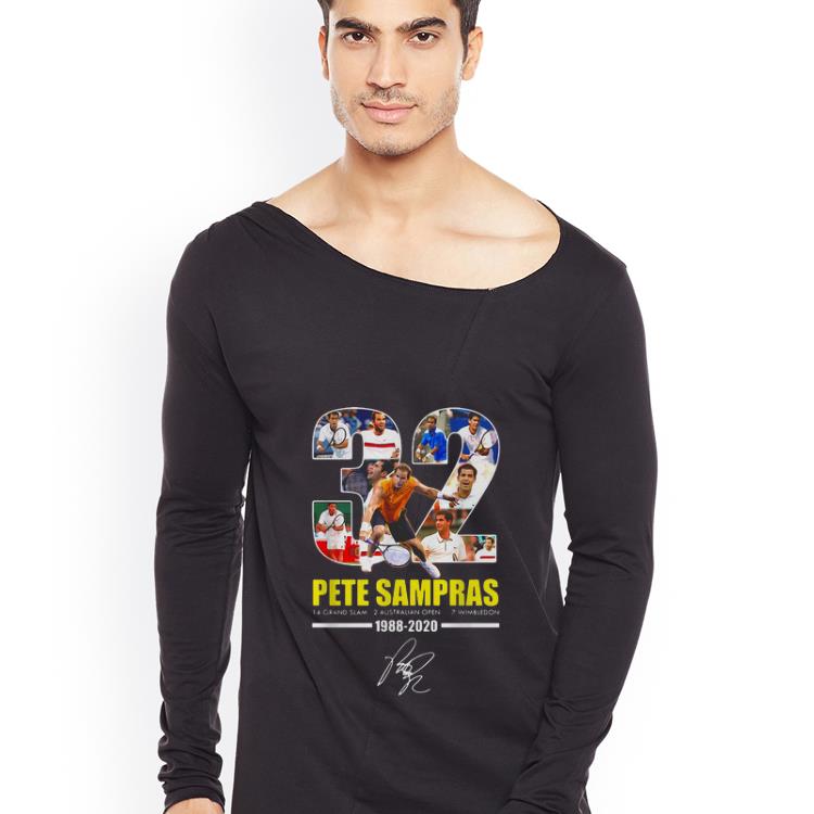 Top 32 Pete Sampras 14 Grand Slam 7 Wimbledon Signature shirt