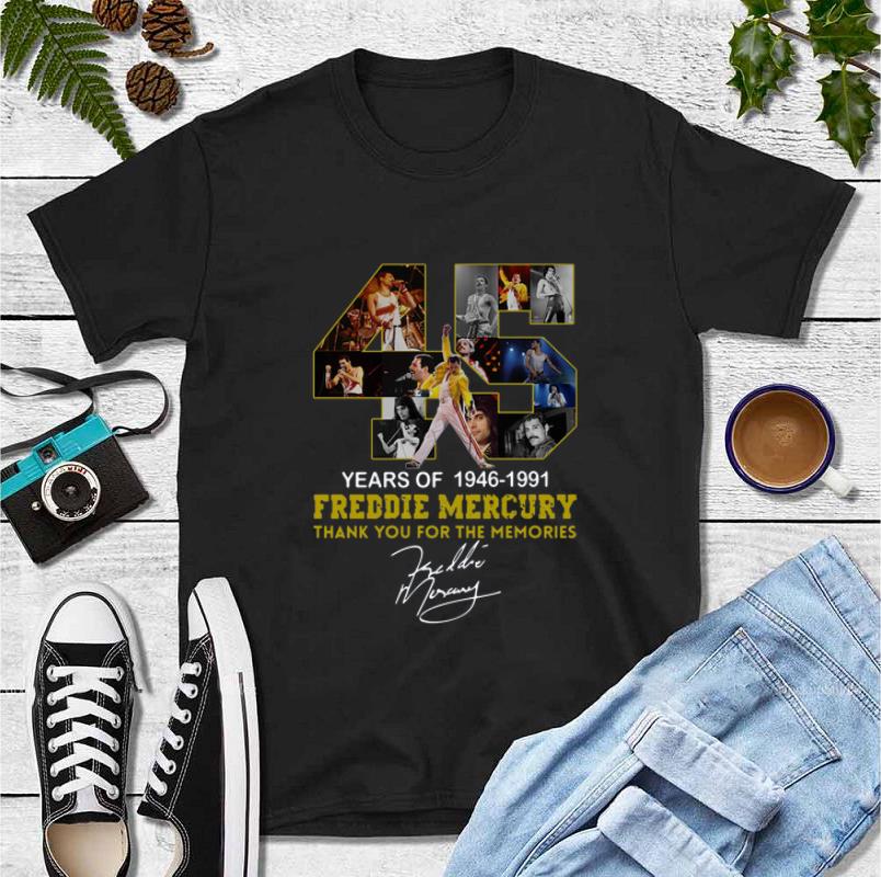 Top 45 Years Of Freddie Mercury 1964 – 1991 Thank You For The Memories Signature shirt