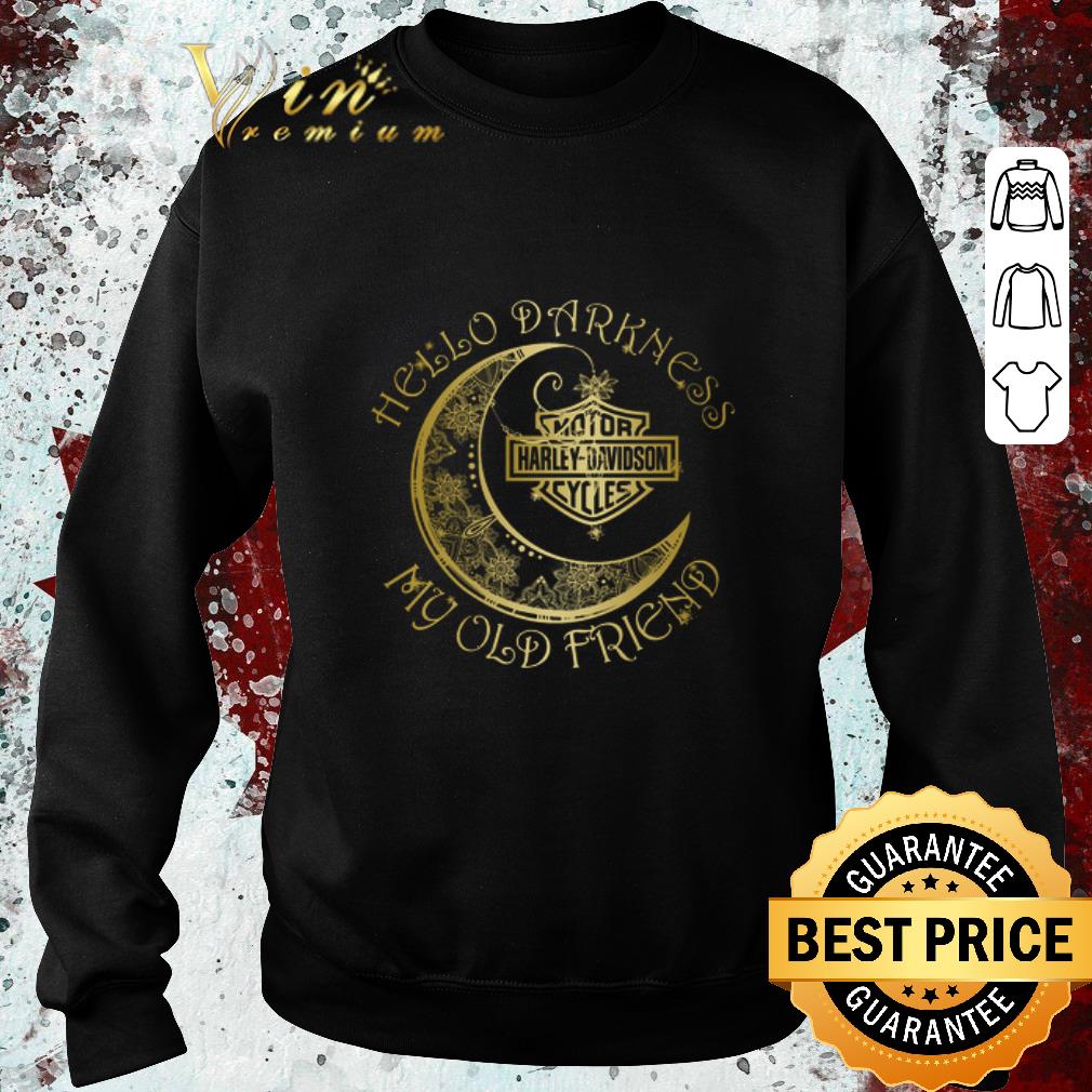 Top Moon Motor Harley Davidson hello darkness my old friend shirt
