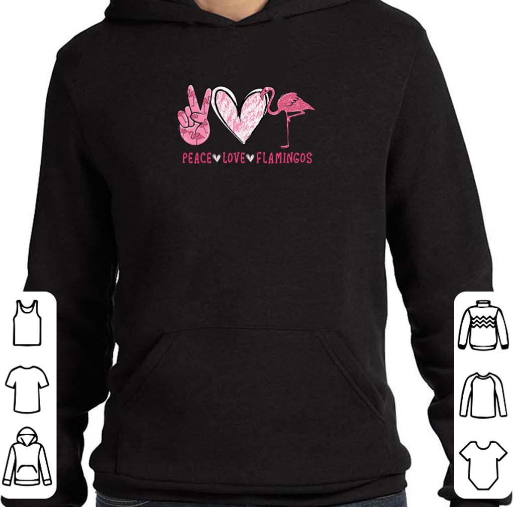 Top Peace Love Flamingos shirt