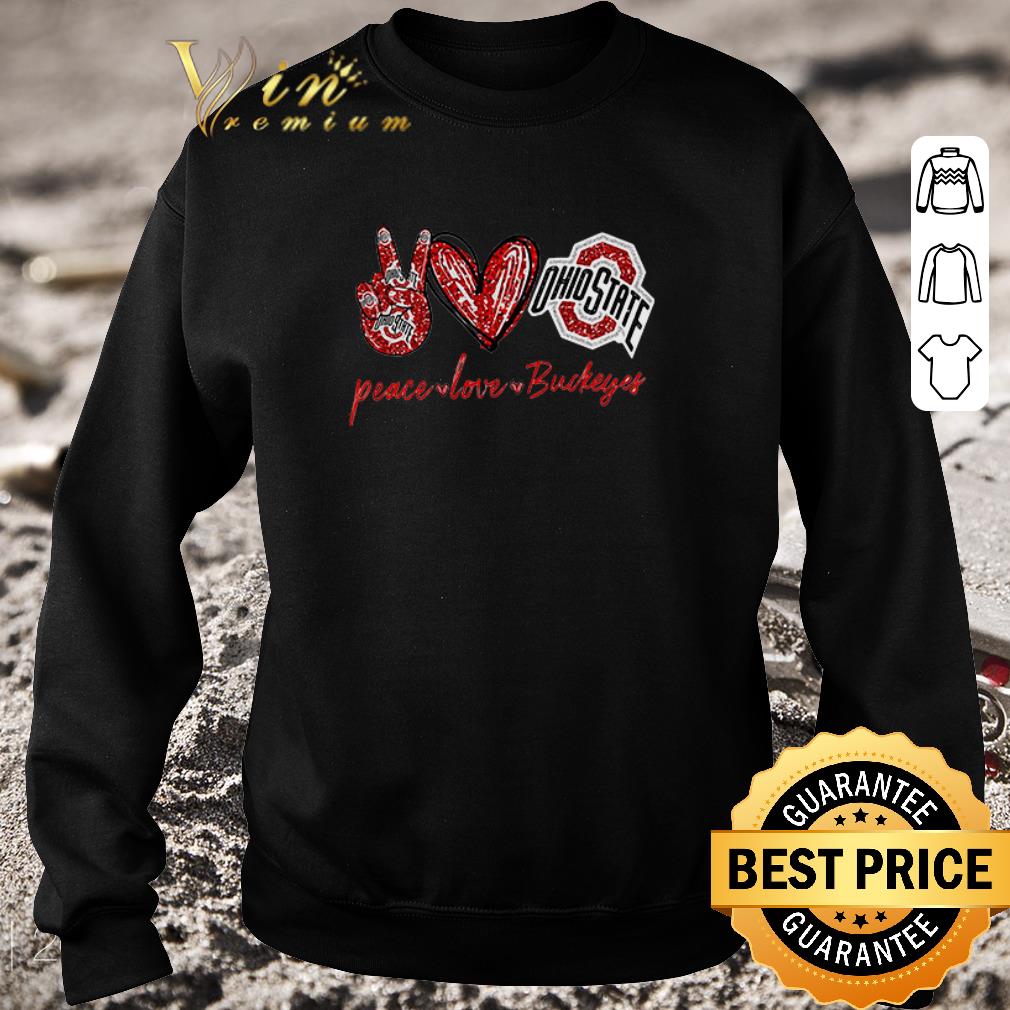 Top Peace love Ohio State Buckeyes shirt