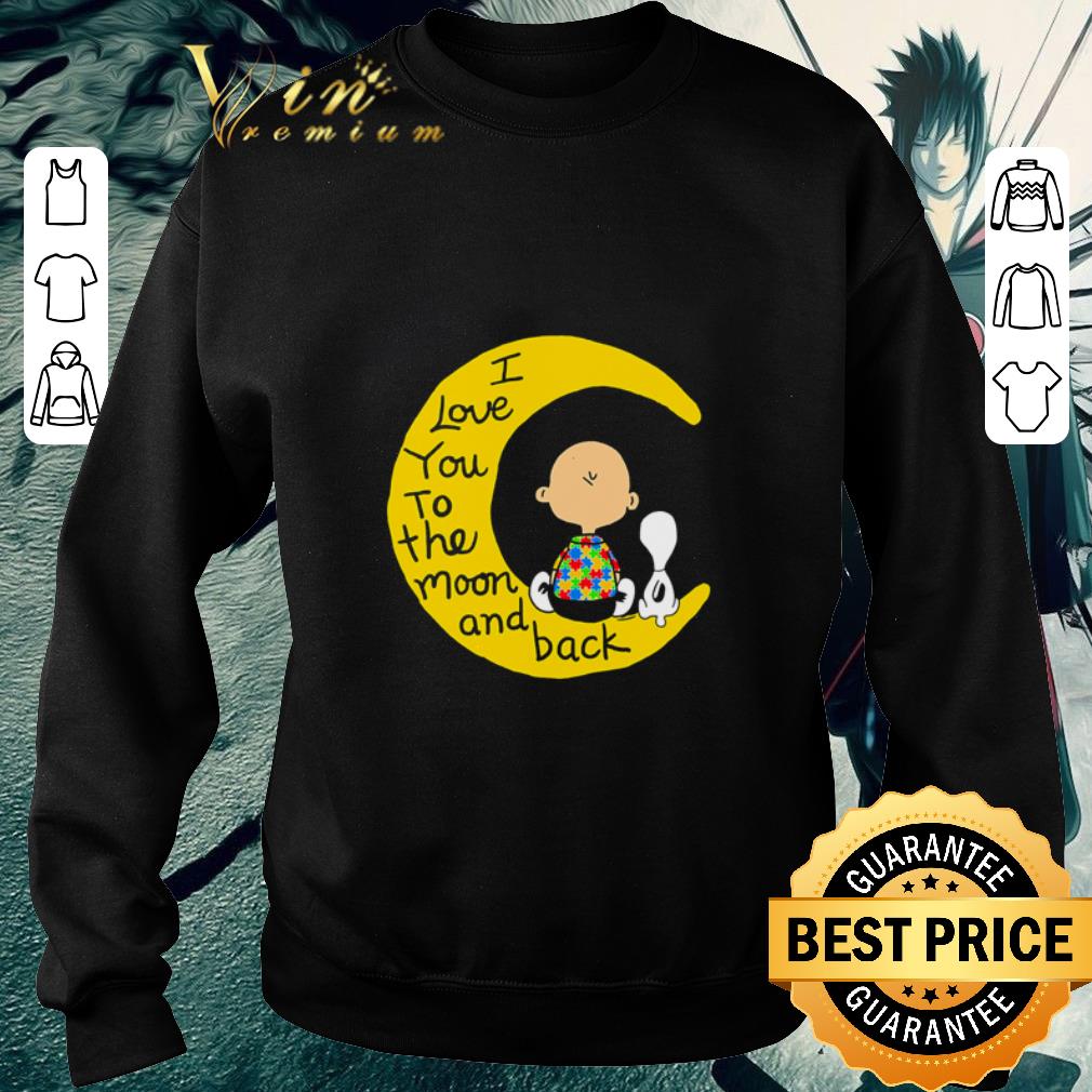 Top Snoopy and charlie brown autism I love you to the moon and back shirt 5 Top Snoopy and charlie brown autism I love you to the moon and back shirt
